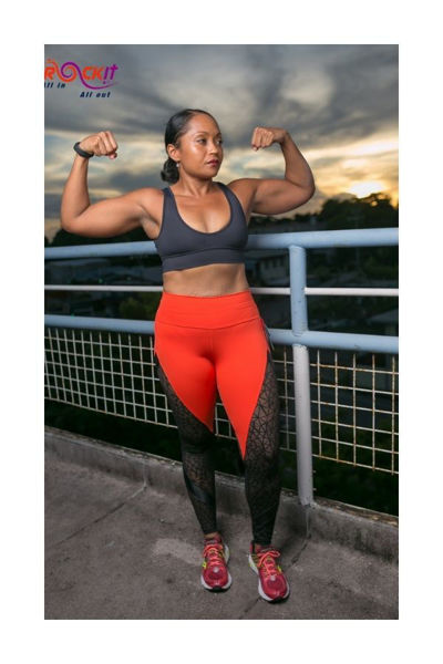Picture of Trinys Compression Mesh Lace Leggings